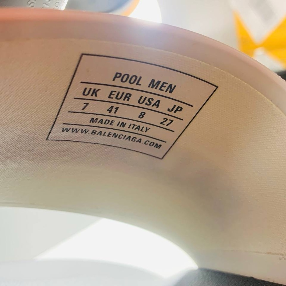 Balenciaga Men's Logo Mismatched Slide Sandal Size 8 - Picture 9 of 15